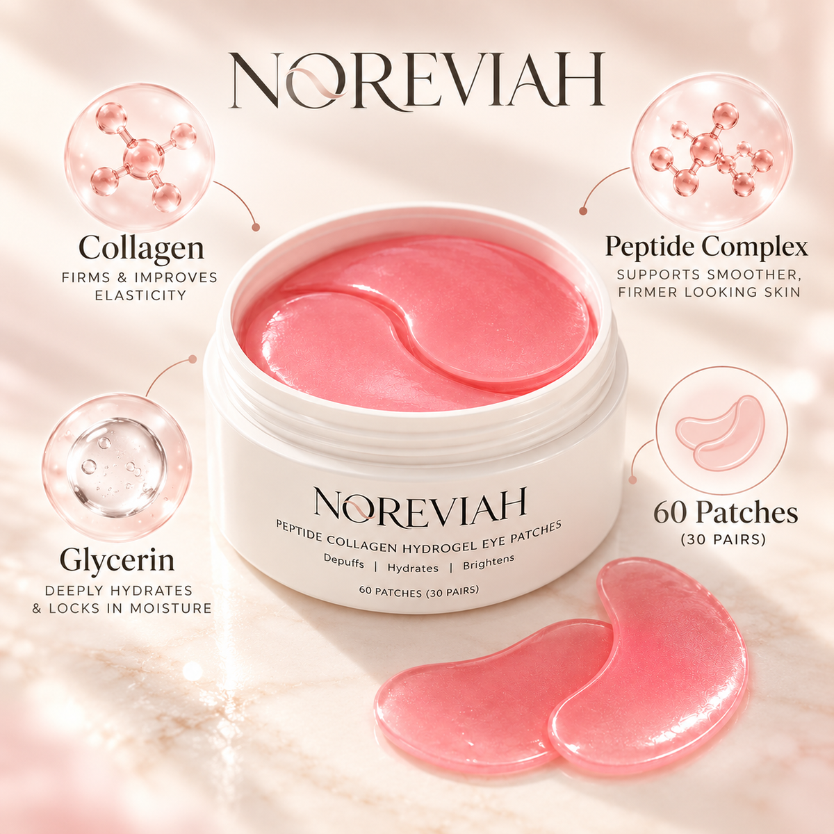 NOREVIAH Peptide Hydrogel Eye Patches